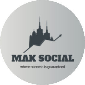 MAK Social's compelling logo: A symbol of guaranteed success, innovation, and dynamic digital expertise, promising optimal outcomes for businesses online